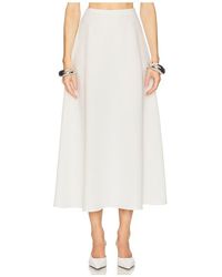 Helsa - The Heavy Crepe Midi Skirt - Lyst