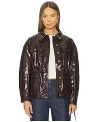 Rag & Bone - Amy Faux Patent Leather Jacket - Lyst