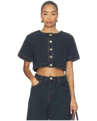 SNDY'S - Tilla Denim Top - Lyst
