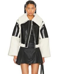 h:ours - Lalita Faux Shearling Leather Jacket - Lyst