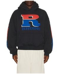 Rhude - Split Petrol Logo Hoodie - Lyst
