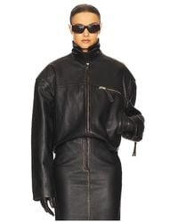 Helsa - The Leather Oversized Moto Jacket - Lyst
