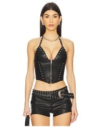 superdown - Melisa Faux Leather Top - Lyst