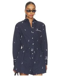 Lacoste - Oversize Fit Jacquard Shirt - Lyst