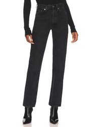 Agolde - Pierna Recta Lana En Color Negro Talla En - Lyst
