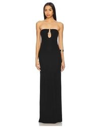 hera fringe maxi dress in black house of harlow 1960 House of Harlow 1960 Hera Fringe Maxi Dress in Black
