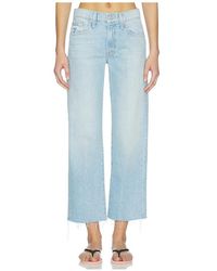 Mother - The Mid Rise Rambler Zip Ankle Fray Jeans - Lyst