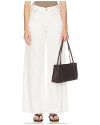 Rag & Bone - Featherweight Sofie Full Wide Jeans en White - Lyst
