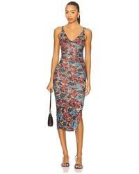 Free People - X Intimately Fp Long Live Printed Mesh Slip - Lyst
