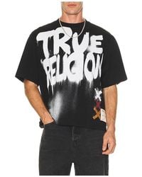 TRUE RELIGION - Short Sleeve Graffiti Boxy Tee - Lyst