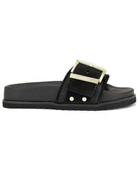 AllSaints - Ellie Raffia Slider - Lyst
