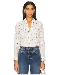 Alice + Olivia - Eloise Blouse En Color Blanco Talla (También En M, S, Xl, Xs) - Lyst