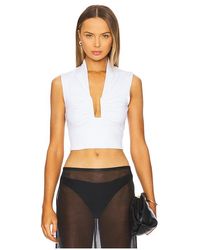 Susana Monaco - Square Wire Gathered Sleeveless Top - Lyst