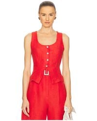 Matthew Bruch - Chaleco De Cuello Redondo En Color Rojo Talla (También En 6, 8) - Lyst