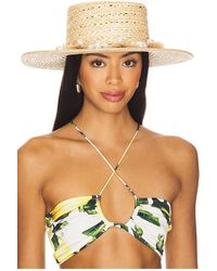 Lele Sadoughi - Pearl Poms Straw Hat - Lyst