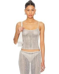 GUIZIO - Camiseta Tirantes Slinky En Metálico Talla En - Lyst