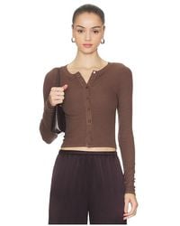 Enza Costa - Silk Rib Essential Cardigan - Lyst
