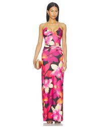 Runaway the Label - Nina Ruched Halter Maxi Dress - Lyst