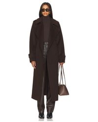 Lamarque - Abrigo Margaret En Color Chocolate Talla En - Lyst