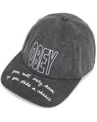 Obey - Gorra De 6 Paneles Chance En Color Negro Talla - Lyst
