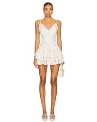 MAJORELLE Ann Mini Dress in White | Lyst