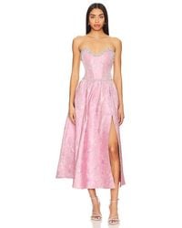 V. Chapman - Lucia Corset Midi Dress - Lyst