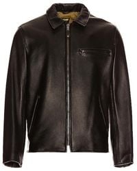 Schott Nyc - Collar Lamb Leather Jacket - Lyst