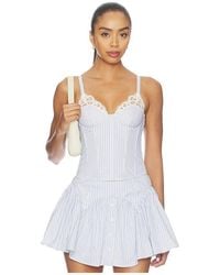 Fleur du Mal - East Hampton Poplin Corset - Lyst