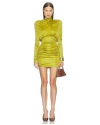 Balmain - Open Back Draped Viscose Jersey Dress - Lyst
