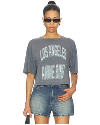 Anine Bing - Johnny Cropped Tee - Lyst