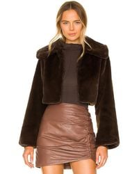 Camila Coelho - Cleobella Cropped Faux Fur Jacket - Lyst