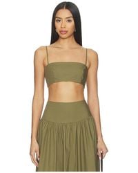 Susana Monaco - X Revolve Poplin Crop String Top - Lyst