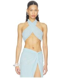 AFRM - Lyra Burnout Velvet Top - Lyst