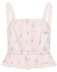 LoveShackFancy - Tween Jessamine Top - Lyst