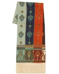 Zimmermann - Printed Silk Fringe Neck Scarf - Lyst