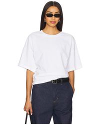 Enza Costa - Short Sleeve Supima Curve Tee - Lyst