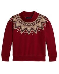 Polo Ralph Lauren - Long Sleeve Lightweight Fleece Mockneck Bubble Sweatshirt - Lyst