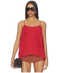 Balmain - Thin Straps Draped Crepe Top - Lyst