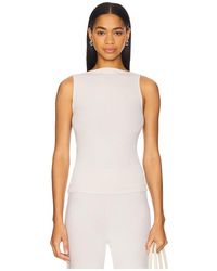Enza Costa - Silk Knit Sleeveless Boatneck Top - Lyst