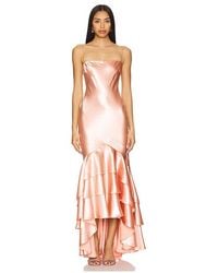 Lovers + Friends - Vestido Largo Julie En Color Rubor Talla En - Lyst