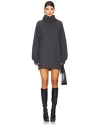 Norma Kamali - Oversized Raglan Sleeve Turtleneck Mini Dress - Lyst