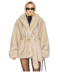 Lovers + Friends - Margot Faux Fur Coat - Lyst