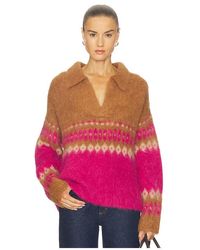 NAADAM - Italian Luxe Brushed Fair Isle Polo - Lyst