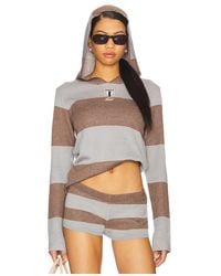 Jaded London - Stripe Knitted Rugby Top With Hood - Lyst
