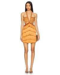 PATBO - Minikleid Mit Fransen Pampas - Lyst
