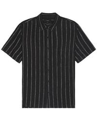 Vince - Moonbay Stripe Short Sleeve Shirt - Lyst