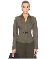 Jonathan Simkhai - Camisa Con Cinturón Loriel En Color Militar Talla (También En M, S) - Lyst