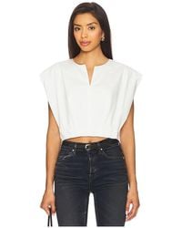 Jonathan Simkhai - Top Plegado Wrenli En Color Blanco Talla (También En Xs, S, M) - Lyst