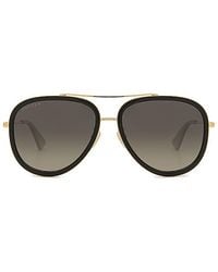 Gucci - Web Block Pilot Sunglasses - Lyst