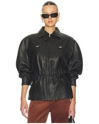 AEXAE - Leather Cinched Mid Jacket - Lyst